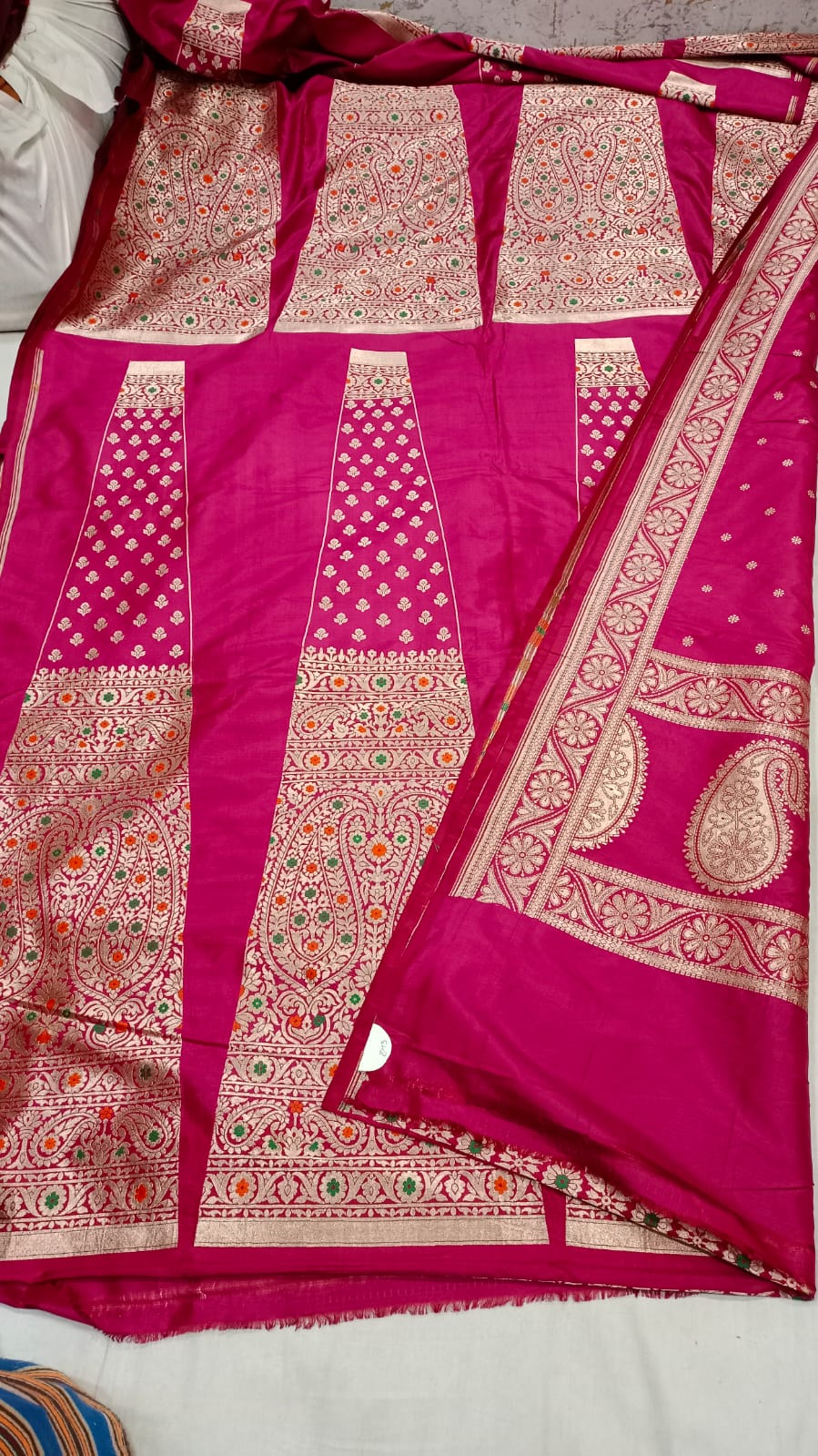 Royal Crimson Pure Katan Silk Handloom Lehenga Set