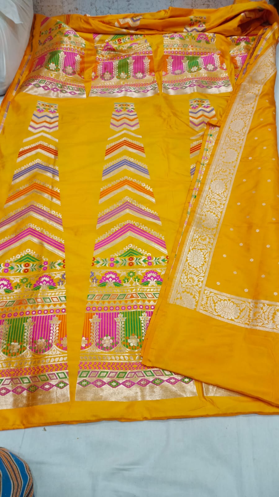 Sunlit Radiance Pure Katan Silk Handloom Lehenga Set